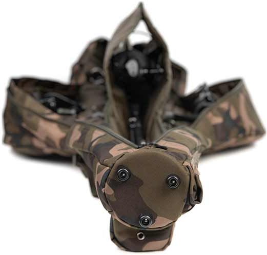 Husa Lansete Fox Camo Retractable Tri Sleeve 8-10ft