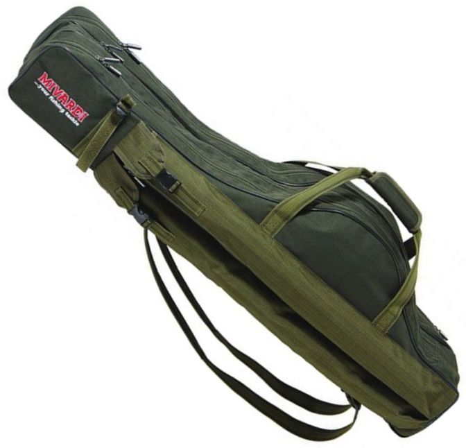 Husa Lansete MIVARDI Rod Holdall Multi Green, 3 Compartimente, 145cm