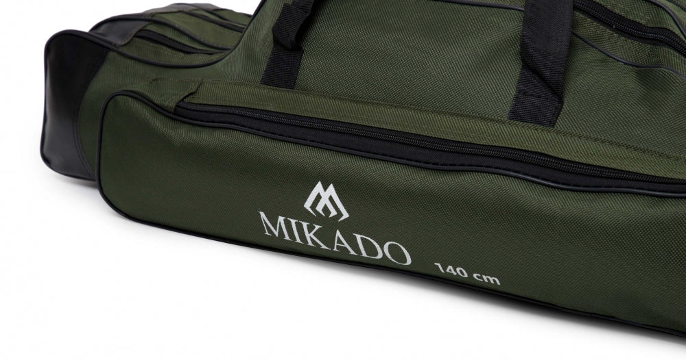 Husa Lansete Mikado 3 Compartimente Cu Baza Intarita, Verde, 140cm