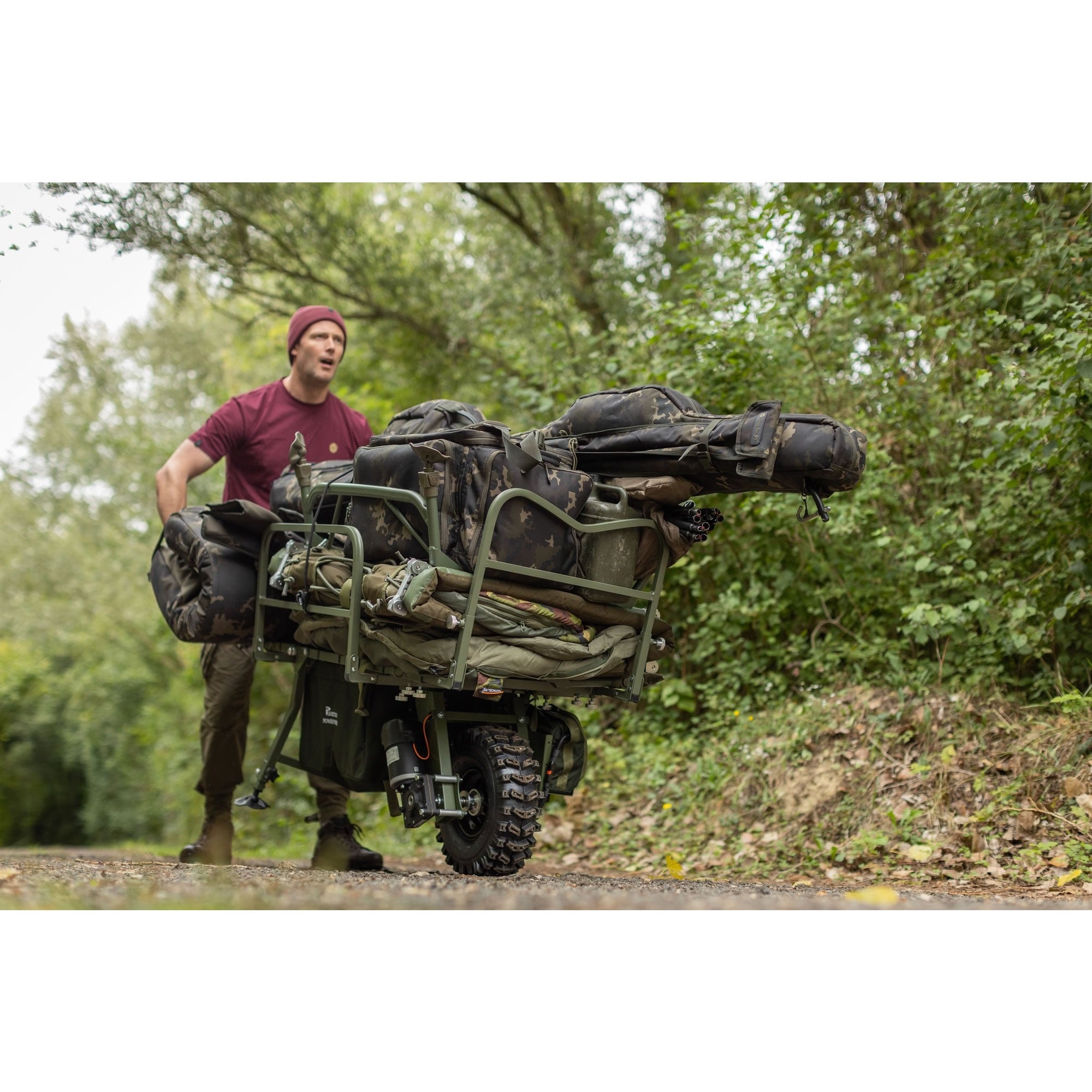Husa Lansete cu Mulineta KORDA Compac, 2 Lansete, Dark Camo, 12ft/3.60m