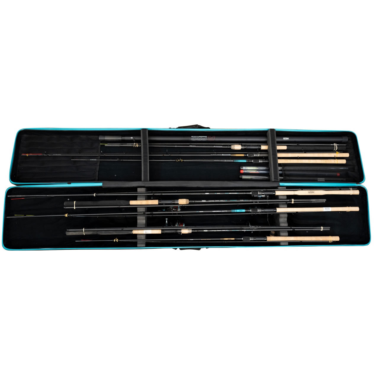 Husa Rigida 6 Lansete cu Mulinete RIVE Fourreau Rigide Feeder 195x32cm