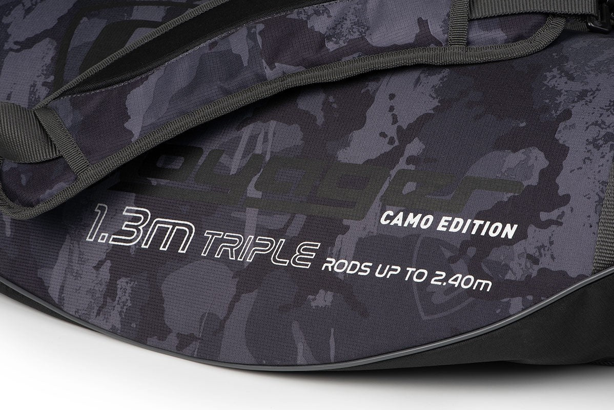 Husa Semi-Rigida Fox Rage Rage Camo Rod Case Triple, 3 Lansete + 3 Mulinete, 130x23x21cm