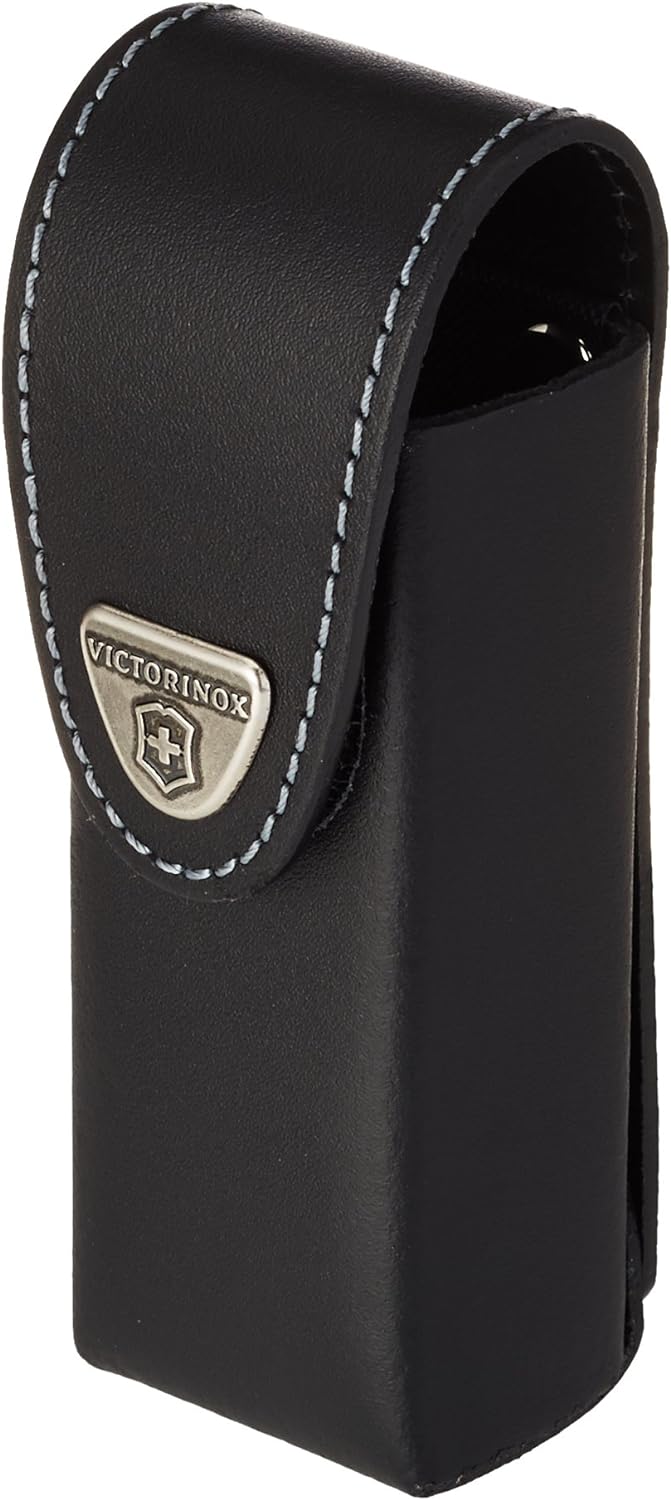 Husa Victorinox Swiss Army Knife Pouch, Leather, 3,5cm x 12cm, negru