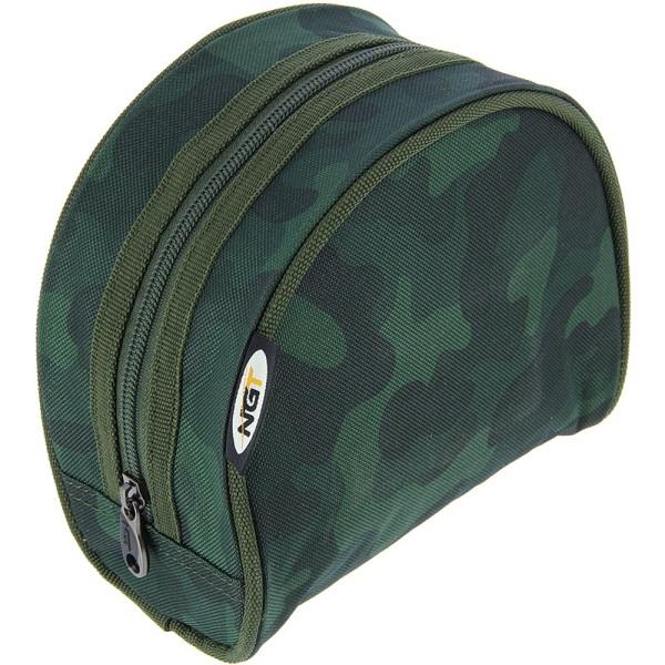 Husa pentru Mulineta NGT Dapple Reel Case Camo 17x9cm
