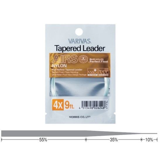 INAINTAS MONOFILAMENT VARIVAS FLY TAPERED AIRS 9FT/2.74m 4X