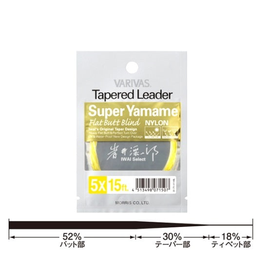 INAINTAS MONOFILAMENT VARIVAS FLY TAPERED FLAT BUTT 7X 12FT/3.66m