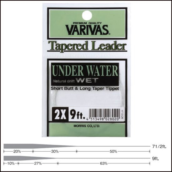 INAINTAS MONOFILAMENT VARIVAS FLY UNDERWATER 9FT/2.74m 2X