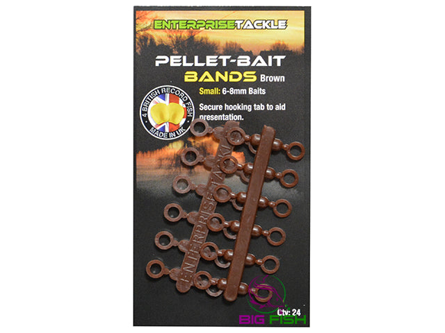 INELE ELASTICE ENTERPRISE TACKLE PELLET-BAIT BANDS BROWN Small (6-8mm) 24BUC/PLIC