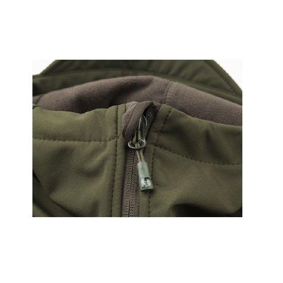 JACHETA SOFTSHELL FOX COLLECTION GREEN &amp; SILVER SHELL HOODIE