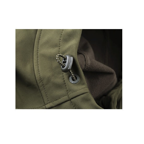 JACHETA SOFTSHELL FOX COLLECTION GREEN &amp; SILVER SHELL HOODIE