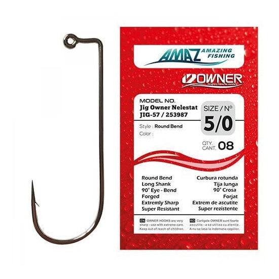 JIG Owner Nelestat No.4/0 Jig-57 253987 White 9buc