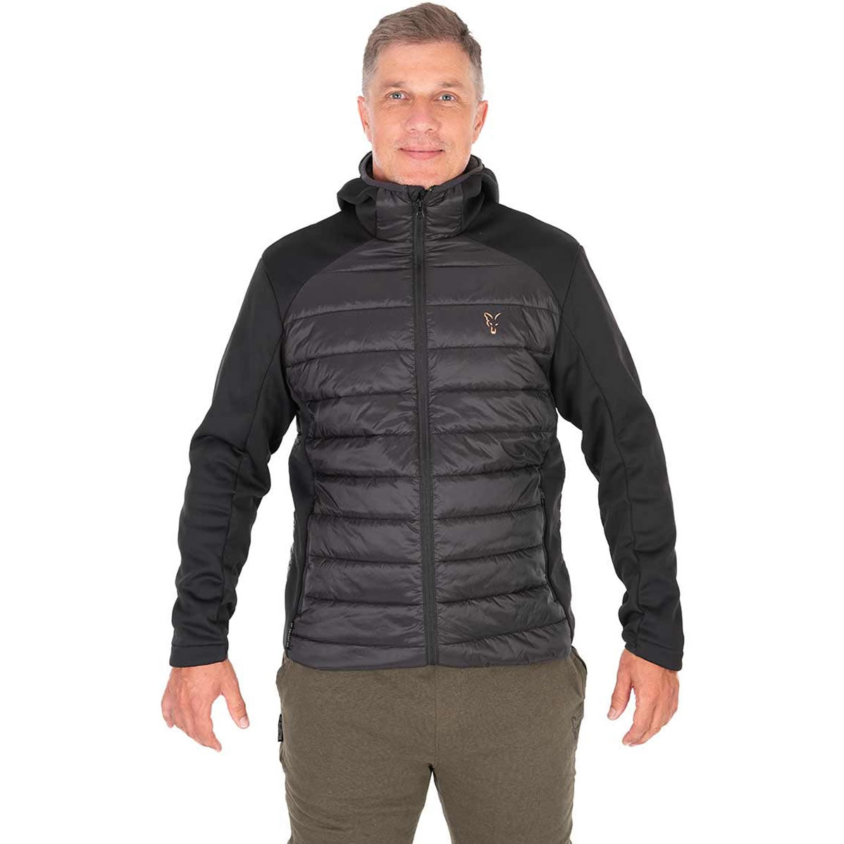 Jacheta FOX Collection Hybrid Jacket, Black / Orange