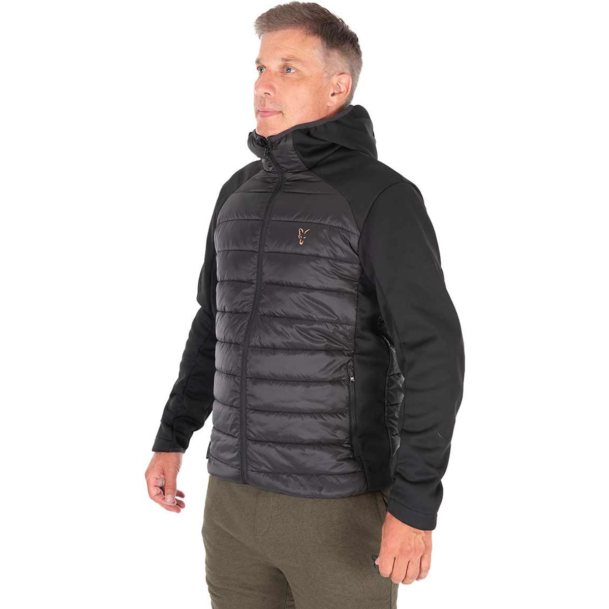 Jacheta FOX Collection Hybrid Jacket, Black / Orange