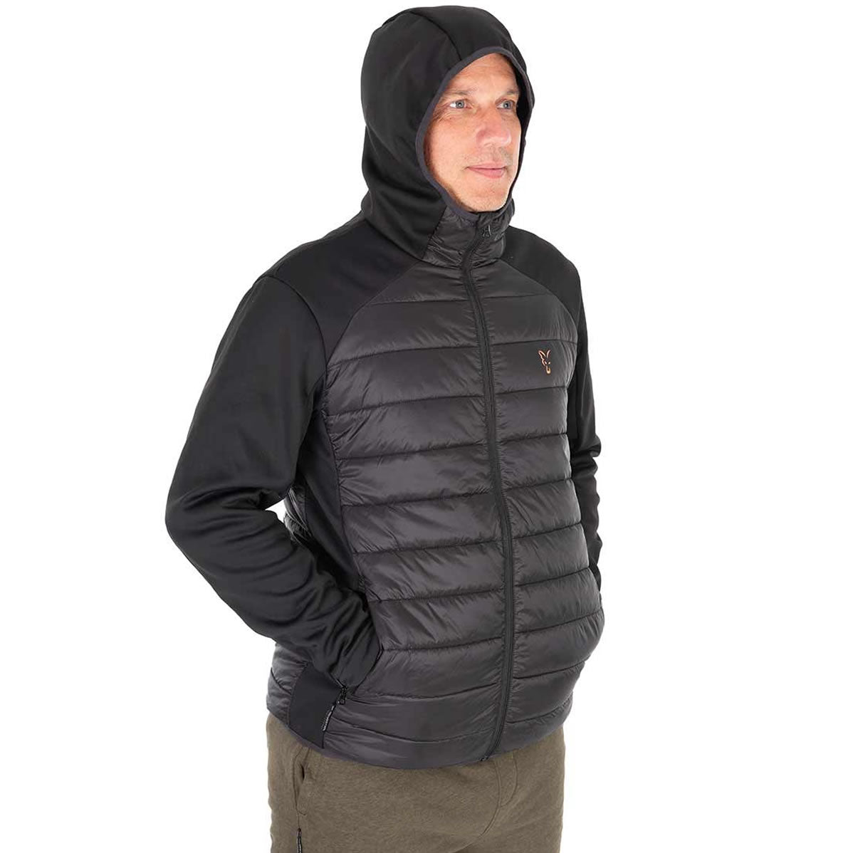 Jacheta FOX Collection Hybrid Jacket, Black / Orange