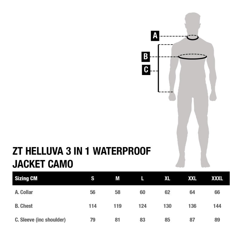 Jacheta NASH ZT Helluva 3 in 1 Waterproof Jacket Camo