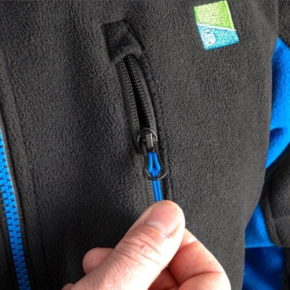 Jacheta Preston Windproof Fleece Jacket, Blue/Black