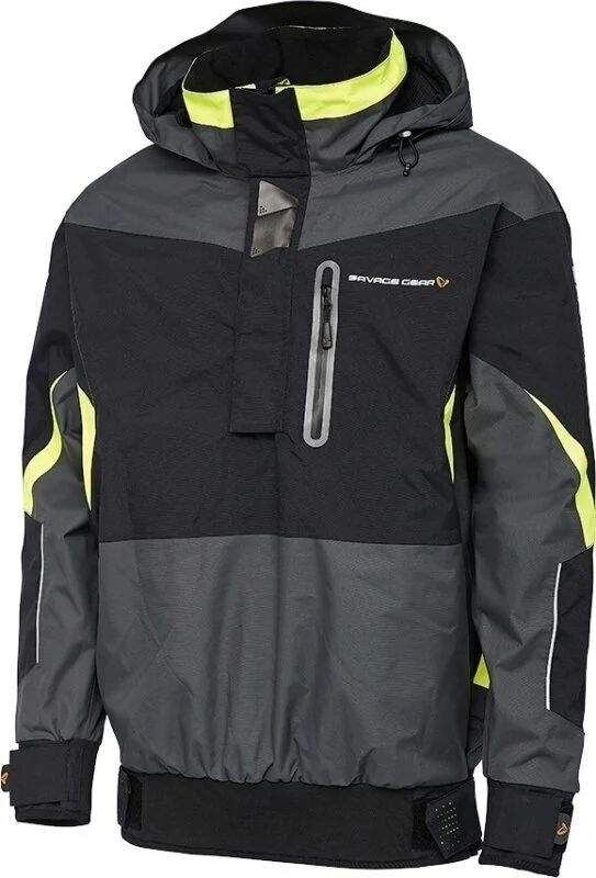 Jacheta SAVAGE GEAR Jacket Coastal Race Smock S, Black-Gray-Yellow