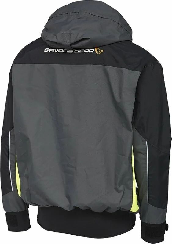 Jacheta SAVAGE GEAR Jacket Coastal Race Smock S, Black-Gray-Yellow