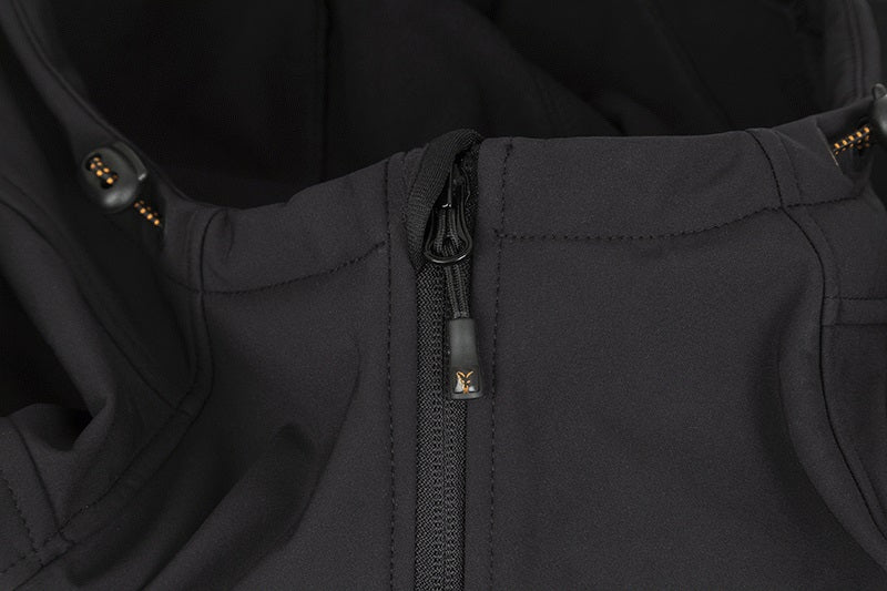 Jacheta Softshell FOX Collection Orange And Black Shell Hoodie