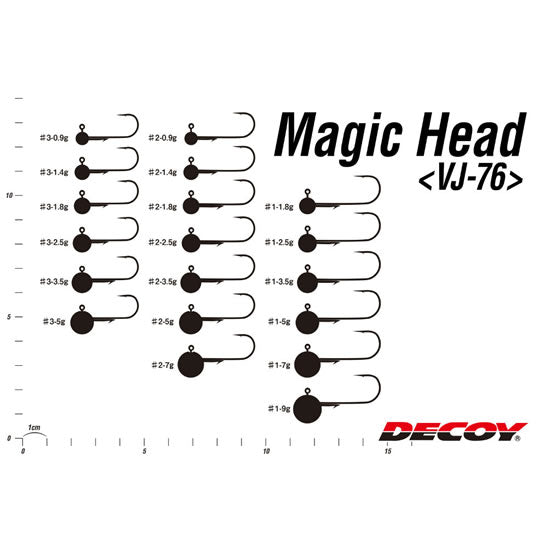 Jig DECOY VJ-76 Magic Head, Nr.1, 9.0g, 3buc/pac