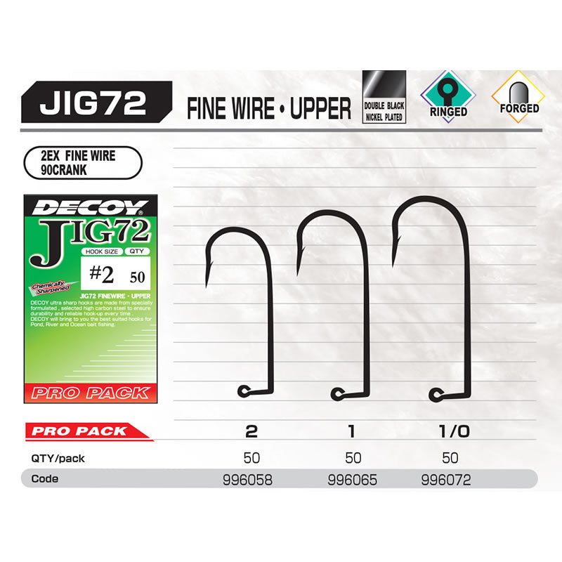 Jig Nelestat DECOY Pro Pack Jig72 Upper Fine Wire 50buc/set