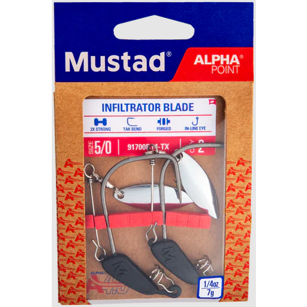 Jig Offset Mustad Infiltrator Blade, Nr.5/0, 3buc/pac