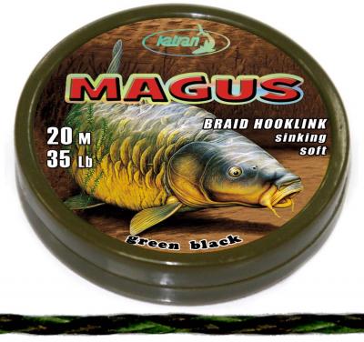 KATRAN Braided hook links MAGUS 15Lb 20 M/15Lb/20 M/green black