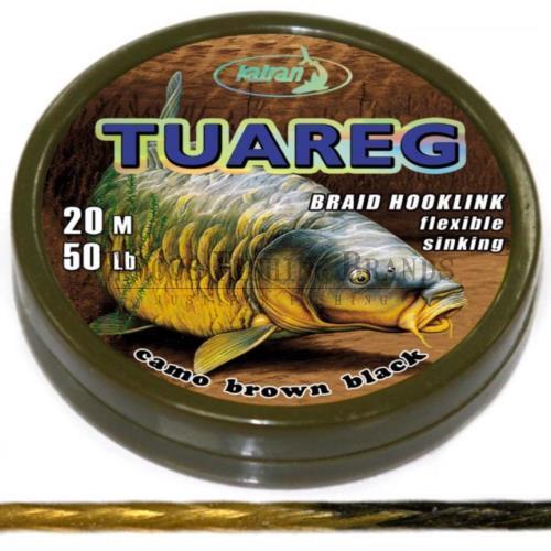 KATRAN Braided hook links TUAREG 25Lb 20 M/25Lb/20 M/camo brown black