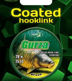 KATRAN Coated braided hook links GURZA 15Lb 20 M/15Lb/20 M/green
