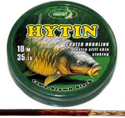 KATRAN Coated braided hook links HYTIN 25Lb 10 M/25Lb/10 M/camo brown black