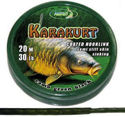KATRAN Coated braided hook links KARAKURT 25Lb 20 M/25Lb/20 M/camo green black