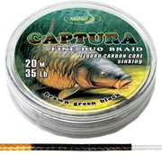 KATRAN Duo braided hook links CAPTURA 35Lb 20 M/35Lb/20 M/black