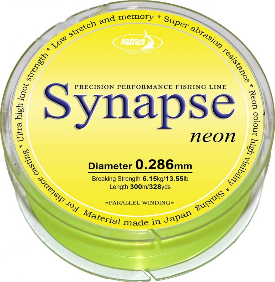 KATRAN Fishing Line Synapse Neon 0,286mm/13,55 Lb/6,15 kg/300 M