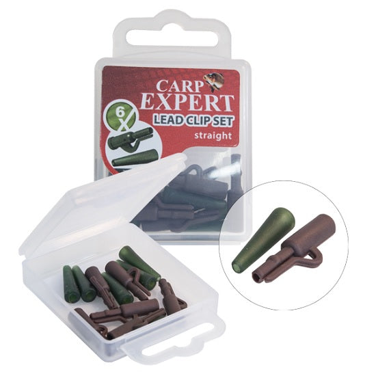 KIT MONTURA PLUMB PIERDUT CARP EXPERT LEAD CLIP STRAIGHT 6 BUC/PLIC