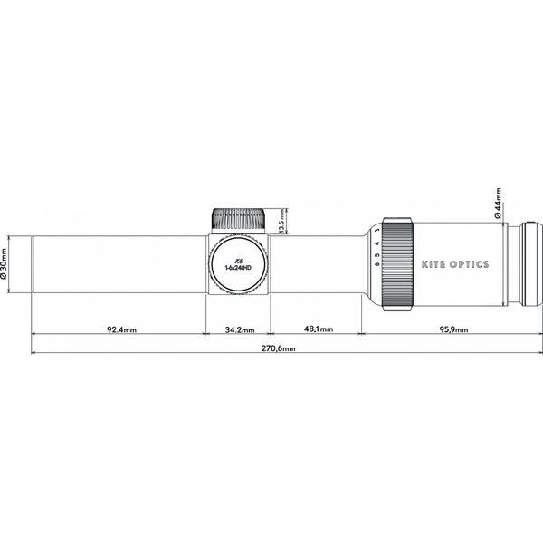  KITE OPTICS LUNETA K6 HD 1-6X24/IRA4I/30MM