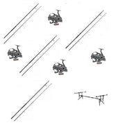 Kit 4 Lansete DAM MAD SLS 3.90 m 4.00 Lbs PLUS 4 Mulinete DAM Quick SLS DLX 970 FS PLUS Rod Pod Prowess Twin Pod 3 4 Poziti