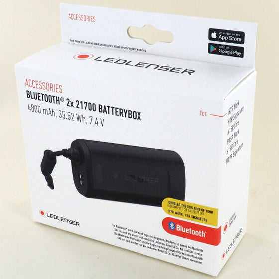 Kit Bluetooth Ledlenser 2x 21700 Li-ion Battery Box + 2 Baterii