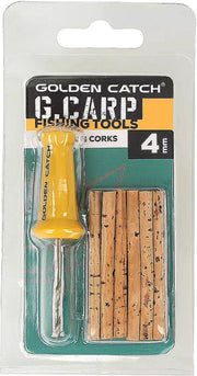 Kit Burghiu + Batoane De Pluta GOLDEN CATCH G.Carp Bait Drill And Corks