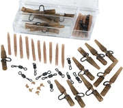 Kit Extra Carp Camou Heavy Lead Clip Box, 4x10 Buc/Plic