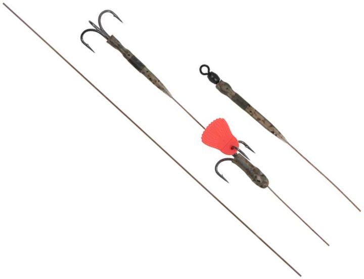 Kit Fox Rage Predator Twin Treble Trace, 52cm, 40lb, Size 8 Barbed, 1buc/pac