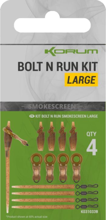 Kit KORUM Smokescreen Bolt N Run Kit, Large, 4buc/pac
