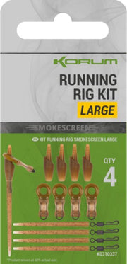 Kit KORUM Smokescreen Running Rig Kit, Large, 10buc/pac