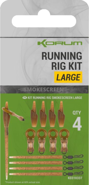 Kit KORUM Smokescreen Running Rig Kit, Large, 10buc/pac