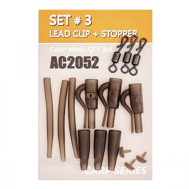 Kit Montura Plumb Pierdut Orange Safe Clip Rig 3x3buc