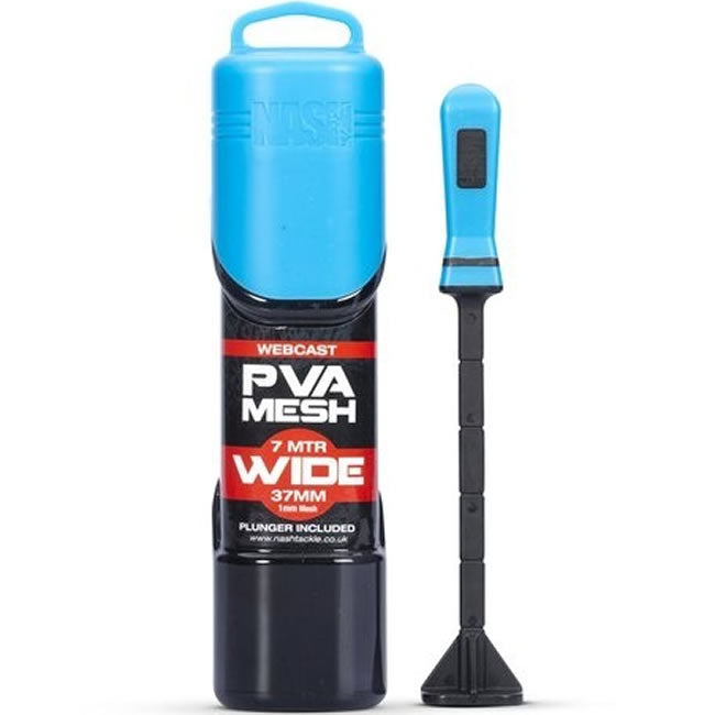 Kit Plasa Solubila + Tija Compresie Nash Webcast PVA System Wide, 37mm x 7m