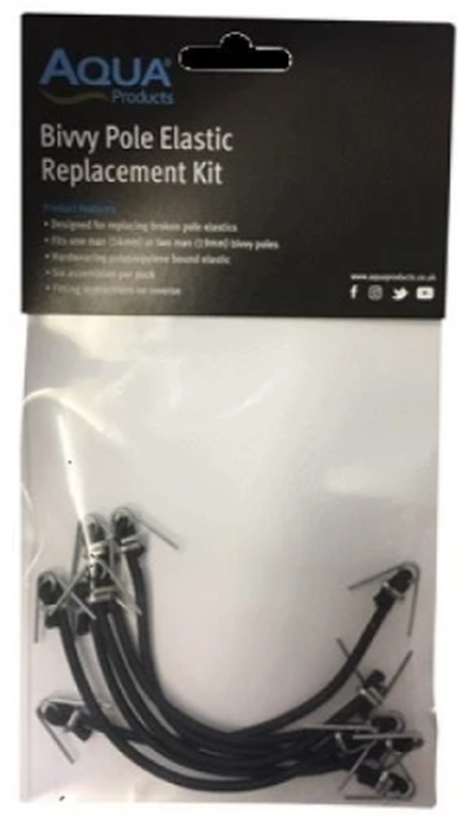 Kit Reparatii Bare Cort Aqua Products Tent Replacement Elastic, 6buc/set