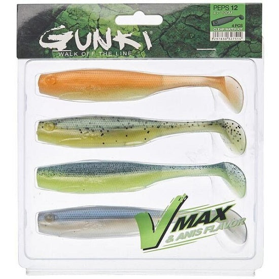 Kit Shad Gunki Peps II, Clear Water, 9cm, 4buc/plic