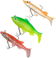 Kit Zebco Swimbait Pike Lure Pack, Fluoro, 6cm, 3buc/pac