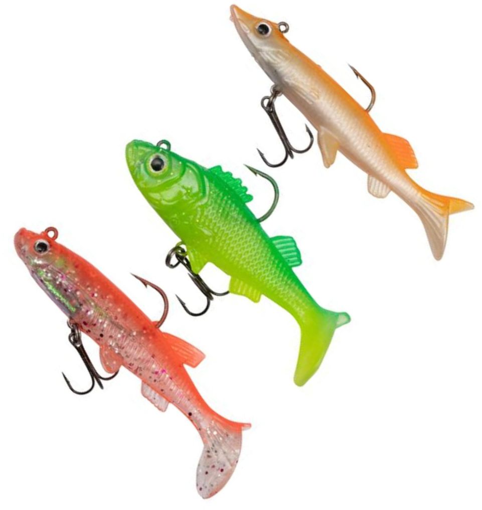 Kit Zebco Zander Swimbait Lure Pack, Fluoro, 10cm, 3buc/pac