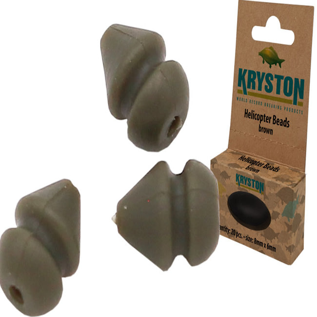 Kryston BILE KRYSTON HELICOPTER BEADS 8*6mm Brown